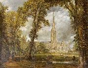John Constable Salisbury Cathedral by John Constable oil painting artist